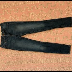 Blue denim jeans